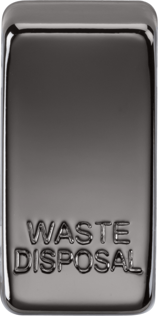 Knightsbridge MLA GDWASTEBN Switch cover "marked WASTE DISPOSAL" - black nickel - Knightsbridge MLA - Falcon Electrical UK