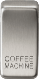 Knightsbridge MLA GDCOFFBC Switch cover "marked COFFEE MACHINE" - brushed chrome - Knightsbridge MLA - Falcon Electrical UK