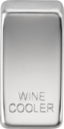Knightsbridge MLA GDWINEPC Switch cover "marked WINE COOLER" - polished chrome - Knightsbridge MLA - Falcon Electrical UK