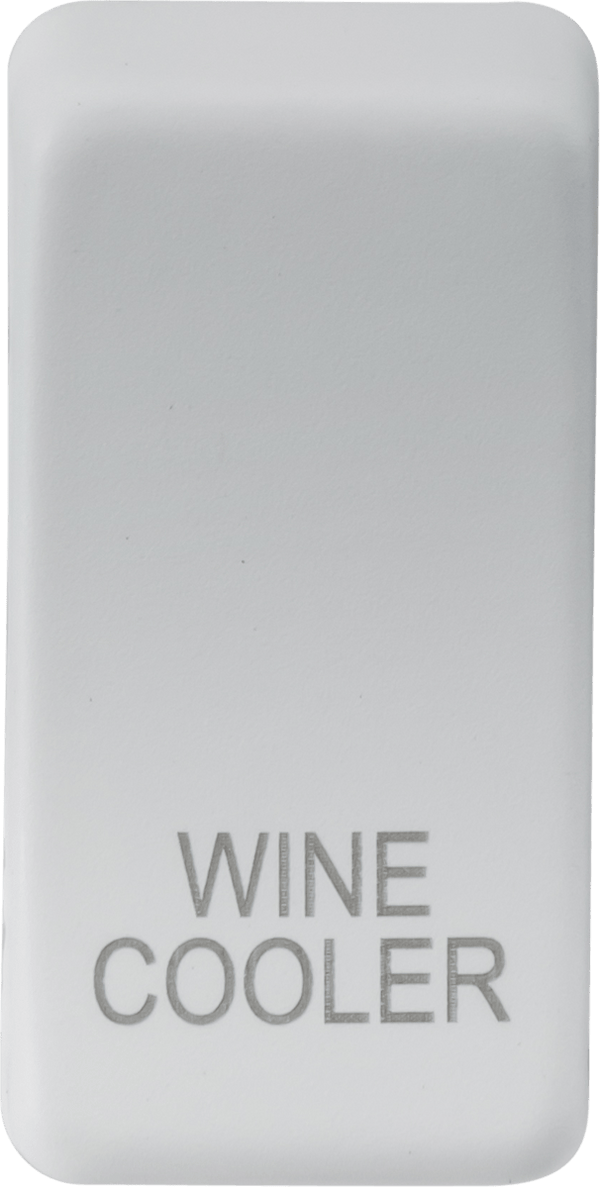 Knightsbridge MLA GDWINEMW Switch cover "marked WINE COOLER" - matt white - Knightsbridge MLA - Falcon Electrical UK