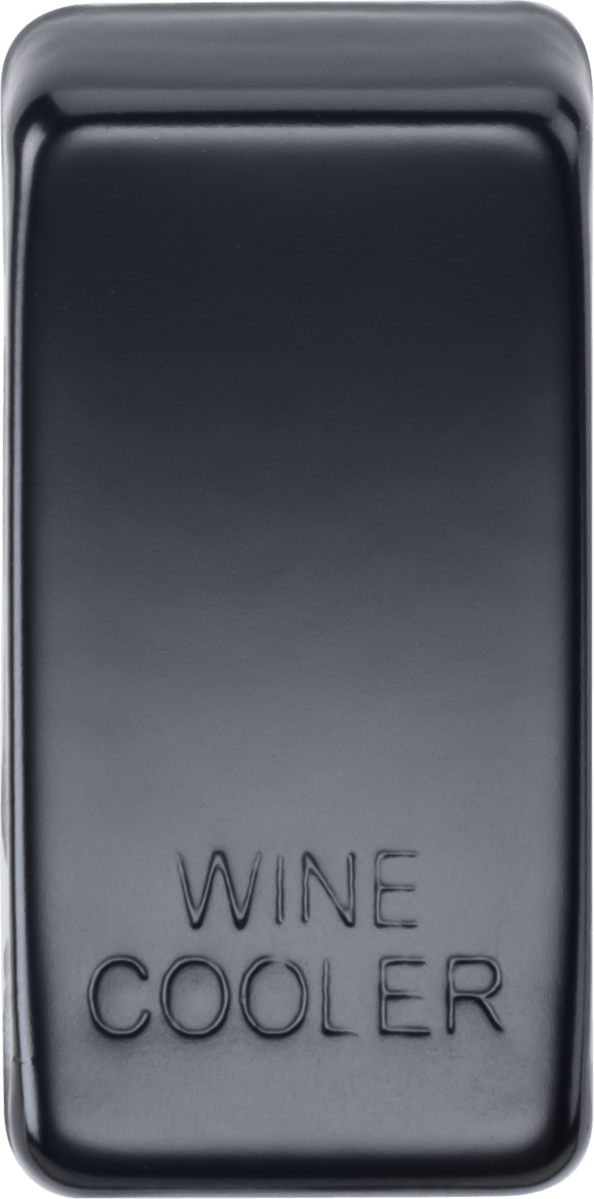 Knightsbridge MLA GDWINEMB Switch cover "marked WINE COOLER" - matt black - Knightsbridge MLA - Falcon Electrical UK