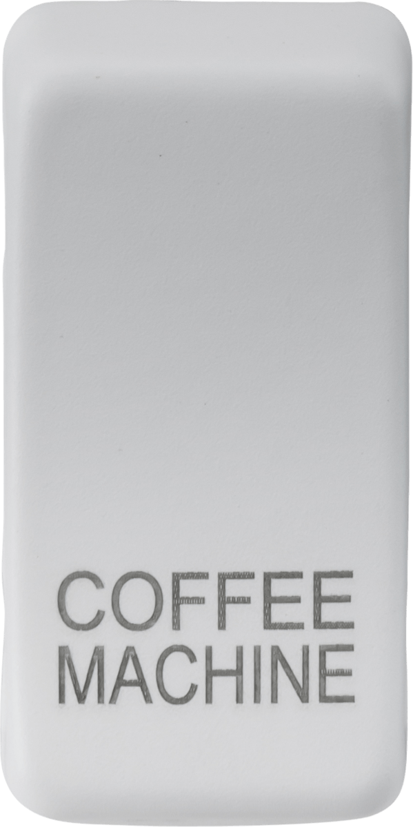 Knightsbridge MLA GDCOFFMW Switch cover "marked COFFEE MACHINE" - matt white - Knightsbridge MLA - Falcon Electrical UK