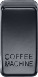 Knightsbridge MLA GDCOFFMB Switch cover "marked COFFEE MACHINE" - matt black - Knightsbridge MLA - Falcon Electrical UK