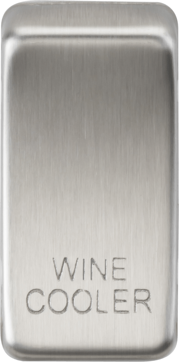 Knightsbridge MLA GDWINEBC Switch cover "marked WINE COOLER" - brushed chrome - Knightsbridge MLA - Falcon Electrical UK