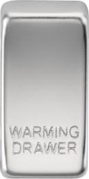 Knightsbridge MLA GDWARMPC Switch cover "marked WARMING DRAWER" - polished chrome - Knightsbridge MLA - Falcon Electrical UK