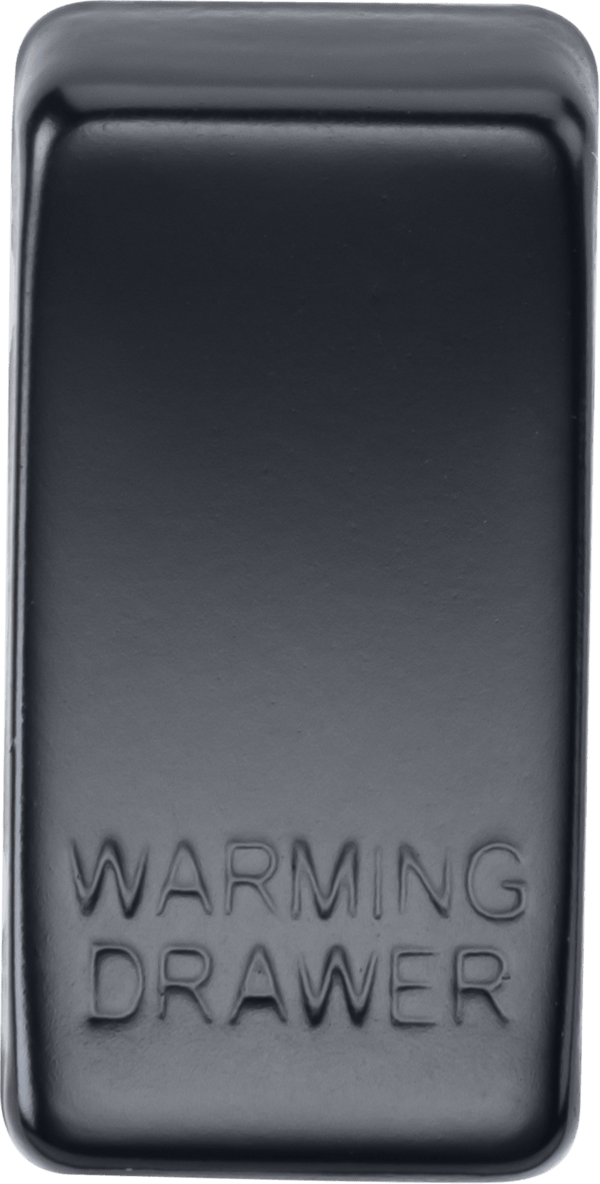 Knightsbridge MLA GDWARMMB Switch cover "marked WARMING DRAWER" - matt black - Knightsbridge MLA - Falcon Electrical UK