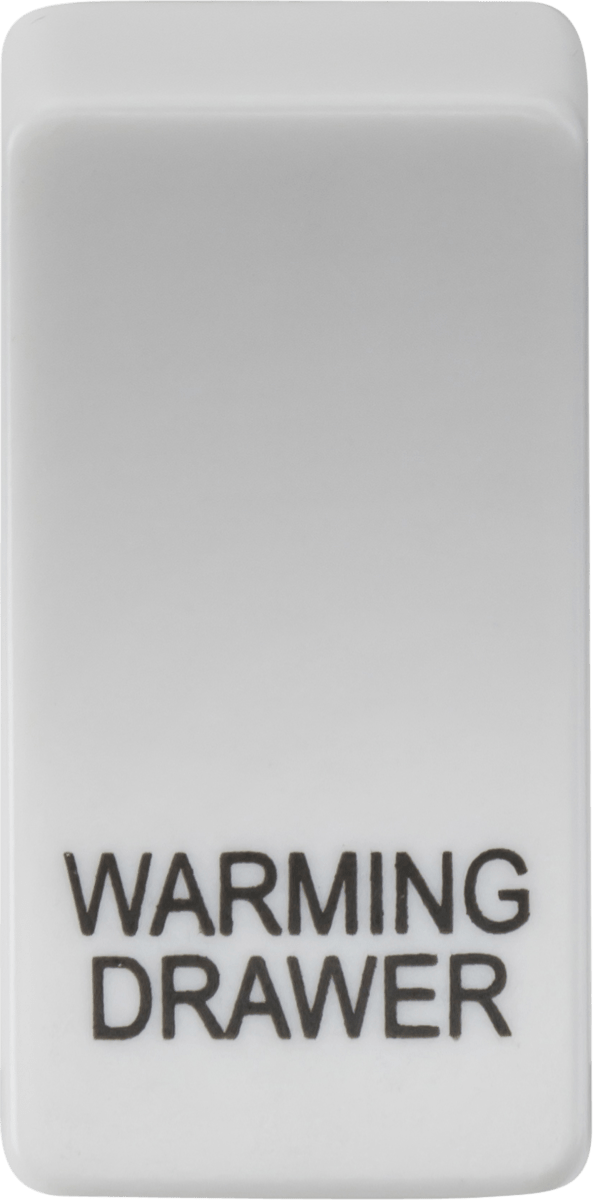 Knightsbridge MLA GDWARMU Switch cover "marked WARMING DRAWER" - white - Knightsbridge MLA - Falcon Electrical UK