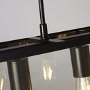 Searchlight 4614-5BK Voyager 5Lt Bar Pendant - Black Metal & Glass - Searchlight - Falcon Electrical UK