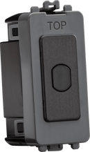 Knightsbridge MLA GDM014SB 1G 1-way 10-200W (10-100W LED) trailing edge dimmer (Press Type) - smoked bronze - Knightsbridge MLA - Falcon Electrical UK