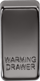 Knightsbridge MLA GDWARMBN Switch cover "marked WARMING DRAWER" - black nickel - Knightsbridge MLA - Falcon Electrical UK