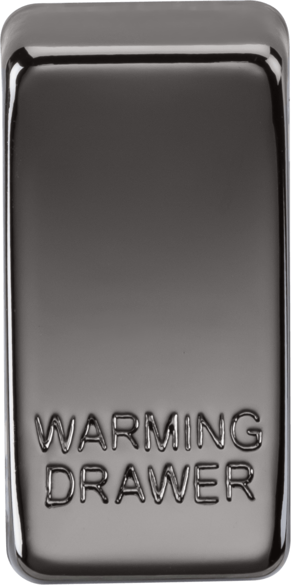 Knightsbridge MLA GDWARMBN Switch cover "marked WARMING DRAWER" - black nickel - Knightsbridge MLA - Falcon Electrical UK