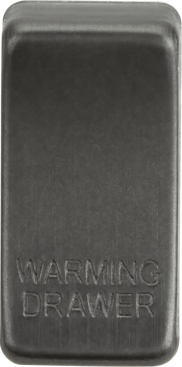 Knightsbridge MLA GDWARMSB Switch cover "marked WARMING DRAWER" - smoked bronze - Knightsbridge MLA - Falcon Electrical UK
