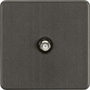 Knightsbridge MLA SF0150SB Screwless 1G SAT TV Outlet (Non-Isolated) - Smoked Bronze - Knightsbridge MLA - Falcon Electrical UK