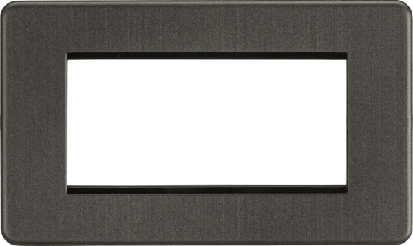 Knightsbridge MLA SF4GSB Screwless 4G Modular Faceplate - Smoked Bronze - Knightsbridge MLA - Falcon Electrical UK