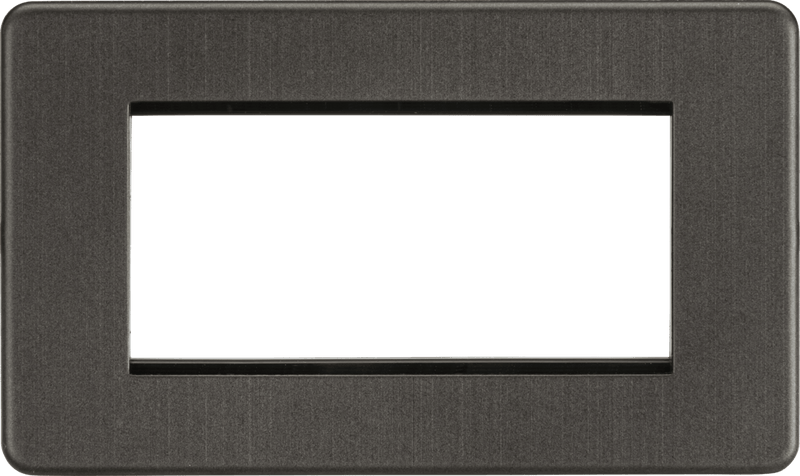 Knightsbridge MLA SF4GSB Screwless 4G Modular Faceplate - Smoked Bronze - Knightsbridge MLA - Falcon Electrical UK