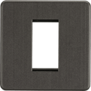 Knightsbridge MLA SF1GSB Screwless 1G Modular Faceplate - Smoked Bronze - Knightsbridge MLA - Falcon Electrical UK