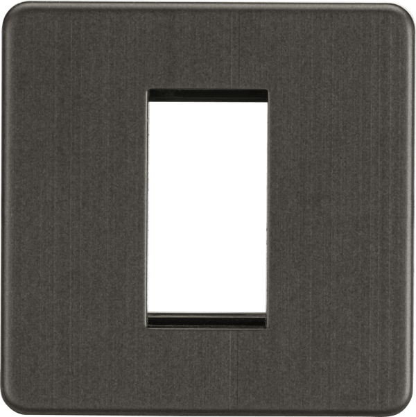 Knightsbridge MLA SF1GSB Screwless 1G Modular Faceplate - Smoked Bronze - Knightsbridge MLA - Falcon Electrical UK