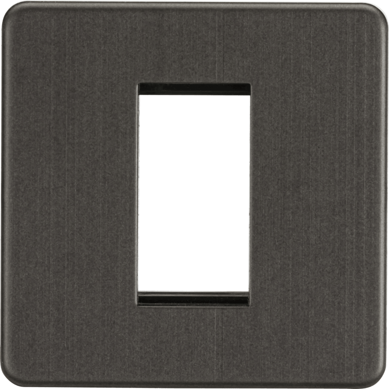 Knightsbridge MLA SF1GSB Screwless 1G Modular Faceplate - Smoked Bronze - Knightsbridge MLA - Falcon Electrical UK