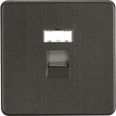 Knightsbridge MLA SFRJ45SB Screwless RJ45 network outlet - Smoked Bronze - Knightsbridge MLA - Falcon Electrical UK