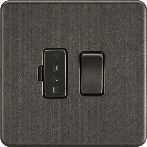 Knightsbridge MLA SF6300SB Screwless 13A Switched Fused Spur Unit - Smoked Bronze - Knightsbridge MLA - Falcon Electrical UK