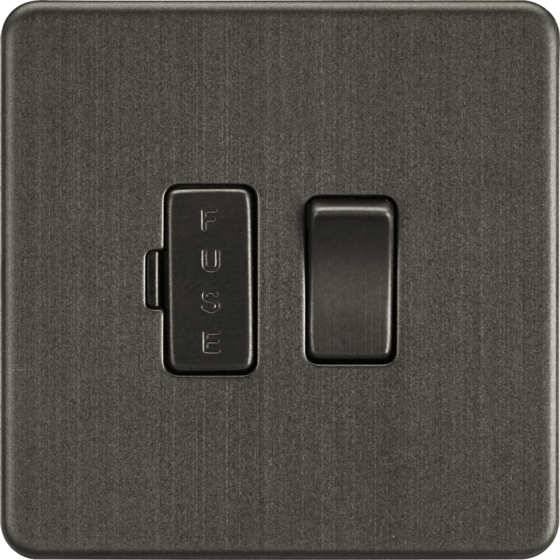 Knightsbridge MLA SF6300SB Screwless 13A Switched Fused Spur Unit - Smoked Bronze - Knightsbridge MLA - Falcon Electrical UK