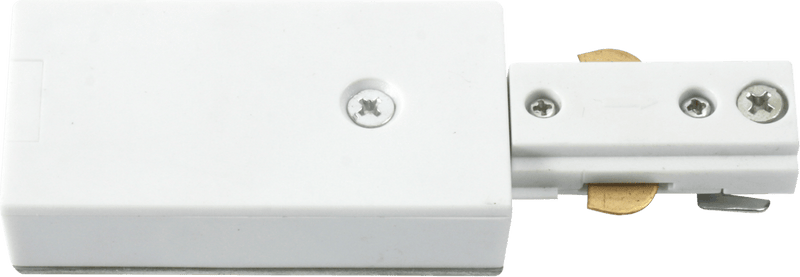 Knightsbridge MLA TRKPF1W 230V Single Circuit Track Power Feed - White - Knightsbridge MLA - Falcon Electrical UK