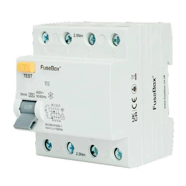 Fusebox RTB630304M 3 Phase, RCD, 63A 30mA, 4P, Type B - Fusebox - Falcon Electrical UK