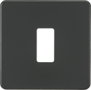 Knightsbridge MLA GDSF001AT Screwless 1G grid faceplate - anthracite - Knightsbridge MLA - Falcon Electrical UK