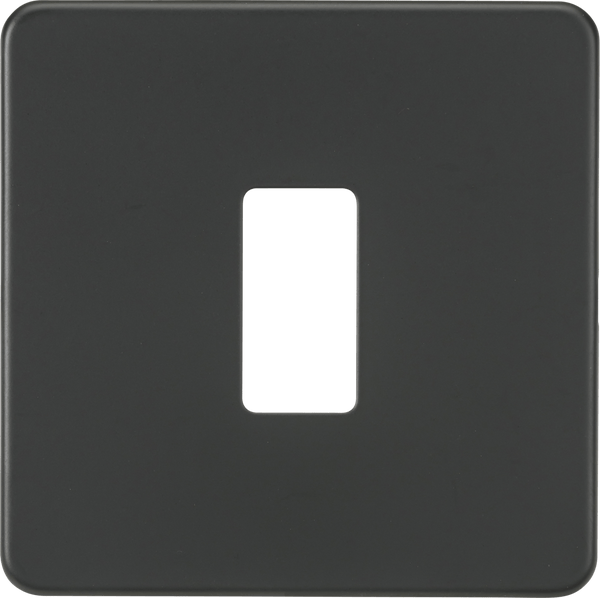 Knightsbridge MLA GDSF001AT Screwless 1G grid faceplate - anthracite - Knightsbridge MLA - Falcon Electrical UK