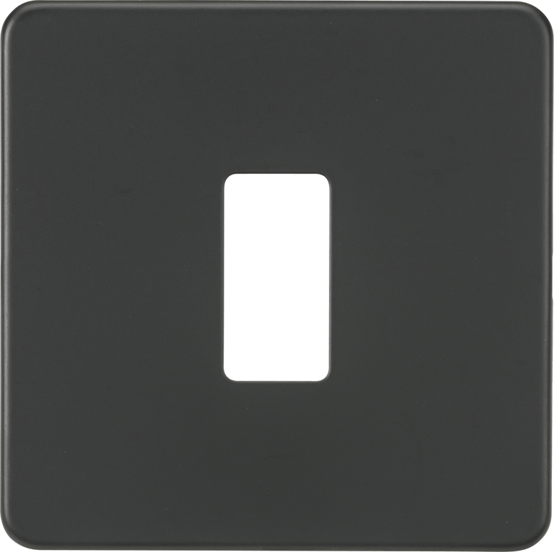 Knightsbridge MLA GDSF001AT Screwless 1G grid faceplate - anthracite - Knightsbridge MLA - Falcon Electrical UK