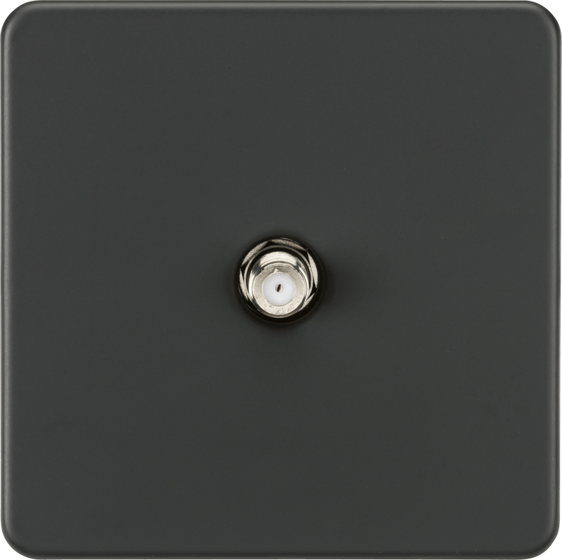 Knightsbridge MLA SF0150AT Screwless 1G SAT TV Outlet (Non-Isolated) - Anthracite - Knightsbridge MLA - Falcon Electrical UK