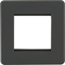 Knightsbridge MLA SF2GAT Screwless 2G Modular Faceplate - Anthracite - Knightsbridge MLA - Falcon Electrical UK