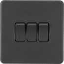 Knightsbridge MLA SF4000AT Screwless 10AX 3G 2-Way Switch - Anthracite - Knightsbridge MLA - Falcon Electrical UK