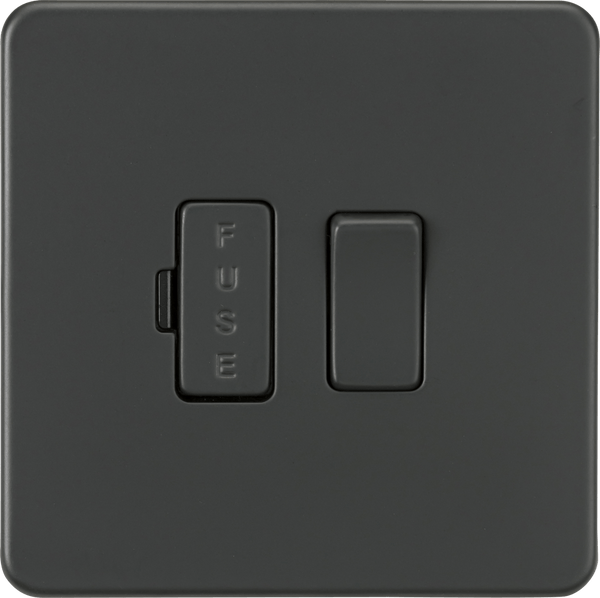 Knightsbridge MLA SF6300AT Screwless 13A Switched Fused Spur Unit - Anthracite - Knightsbridge MLA - Falcon Electrical UK