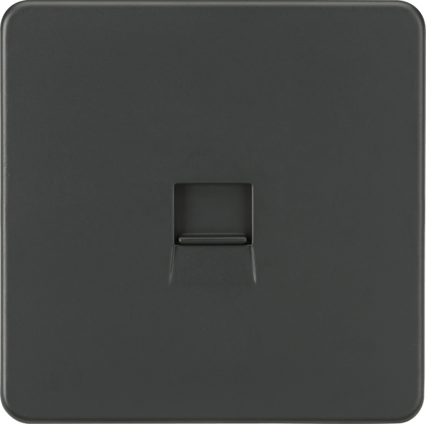 Knightsbridge MLA SF7300AT Screwless Telephone Master Socket -Anthracite - Knightsbridge MLA - Falcon Electrical UK