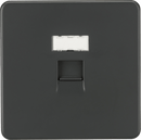 Knightsbridge MLA SFRJ45AT Screwless RJ45 network outlet - Anthracite - Knightsbridge MLA - Falcon Electrical UK