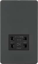 Knightsbridge MLA SF8900AT Screwless 115V/230V Dual Voltage Shaver Socket - Anthracite - Knightsbridge MLA - Falcon Electrical UK