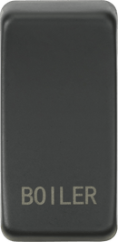Knightsbridge MLA GDBOILAT Switch cover "marked BOILER" - anthracite - Knightsbridge MLA - Falcon Electrical UK