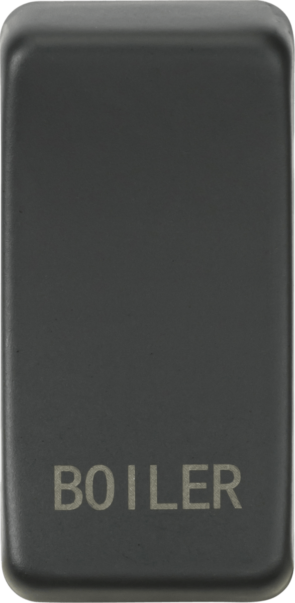 Knightsbridge MLA GDBOILAT Switch cover "marked BOILER" - anthracite - Knightsbridge MLA - Falcon Electrical UK
