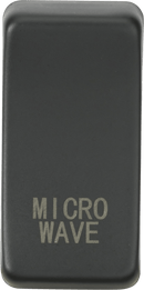 Knightsbridge MLA GDMICROAT Switch cover "marked MICROWAVE" - anthracite - Knightsbridge MLA - Falcon Electrical UK