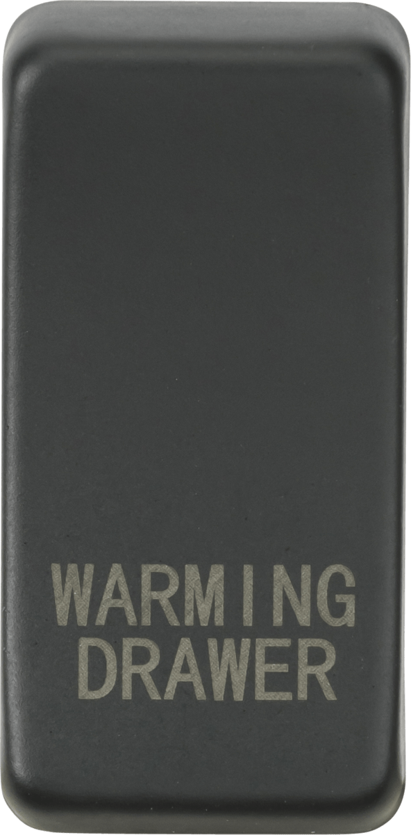 Knightsbridge MLA GDWARMAT Switch cover "marked WARMING DRAWER" - anthracite - Knightsbridge MLA - Falcon Electrical UK