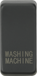 Knightsbridge MLA GDWASHAT Switch cover "marked WASHING MACHINE" - anthracite - Knightsbridge MLA - Falcon Electrical UK