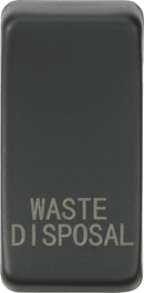 Knightsbridge MLA GDWASTEAT Switch cover "marked WASTE DISPOSAL" - anthracite - Knightsbridge MLA - Falcon Electrical UK