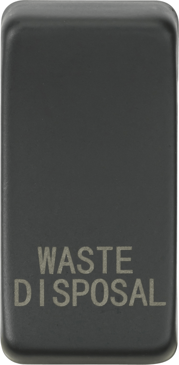 Knightsbridge MLA GDWASTEAT Switch cover "marked WASTE DISPOSAL" - anthracite - Knightsbridge MLA - Falcon Electrical UK