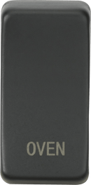 Knightsbridge MLA GDOVENAT Switch cover "marked OVEN" - anthracite - Knightsbridge MLA - Falcon Electrical UK