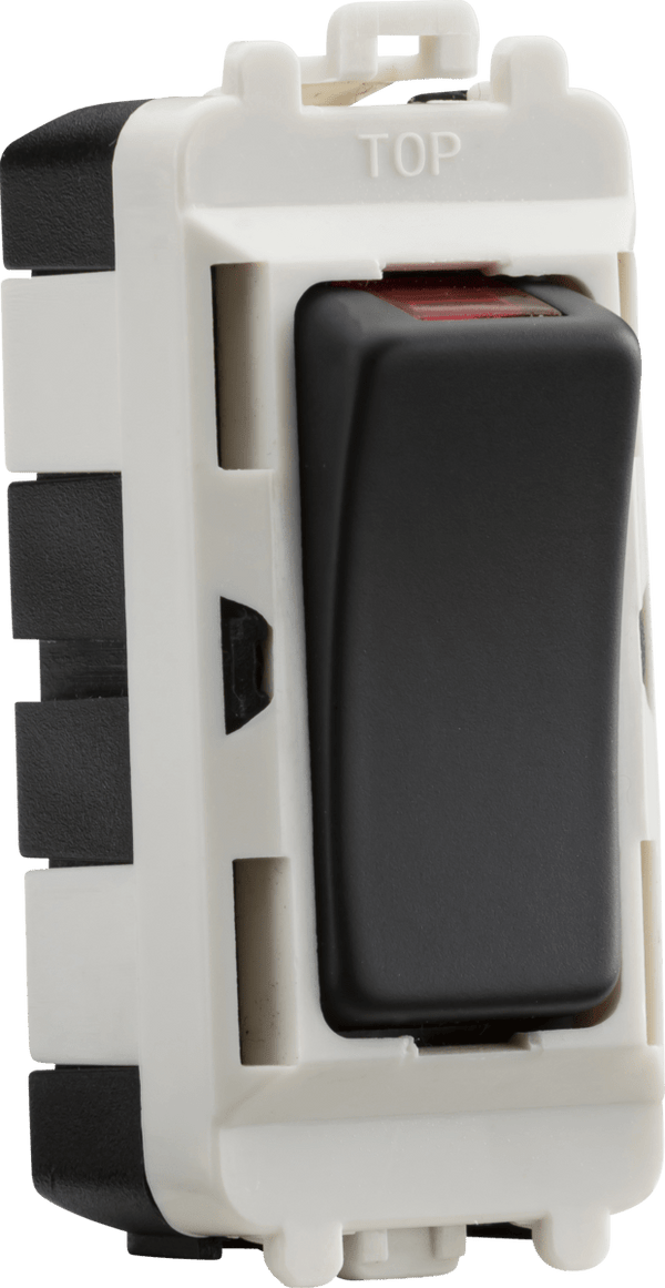 Knightsbridge MLA GDM003AT 20AX DP grid module with LED indicator - anthracite - Knightsbridge MLA - Falcon Electrical UK