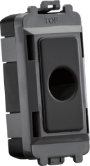 Knightsbridge MLA GDM012AT Flex outlet module (up to 10mm) - anthracite - Knightsbridge MLA - Falcon Electrical UK