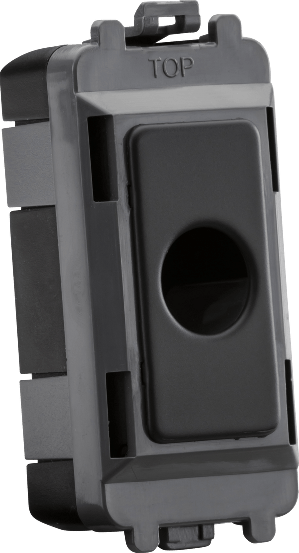 Knightsbridge MLA GDM012AT Flex outlet module (up to 10mm) - anthracite - Knightsbridge MLA - Falcon Electrical UK