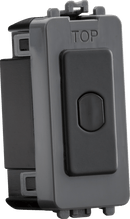 Knightsbridge MLA GDM014AT 1G 1-way 10-200W (10-100W LED) trailing edge dimmer (Press Type) - anthracite - Knightsbridge MLA - Falcon Electrical UK