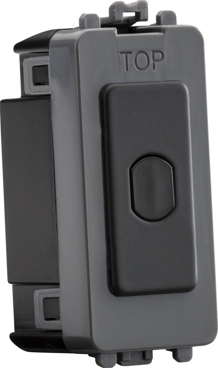Knightsbridge MLA GDM014AT 1G 1-way 10-200W (10-100W LED) trailing edge dimmer (Press Type) - anthracite - Knightsbridge MLA - Falcon Electrical UK